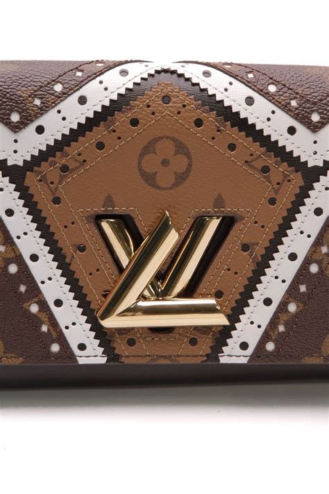 louis vuitton veau satin monogram twist chain wallet|LOUIS VUITTON Veau Satin Monogram Twist Chain Wallet.